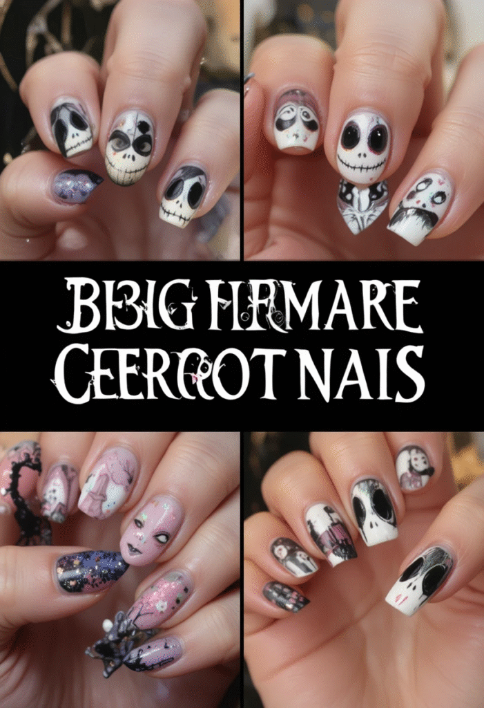 Halloween movie nails acrylic