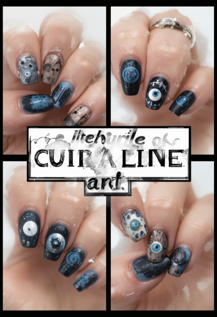 Halloween movie nails acrylic