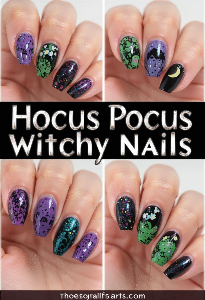 Halloween movie nails acrylic