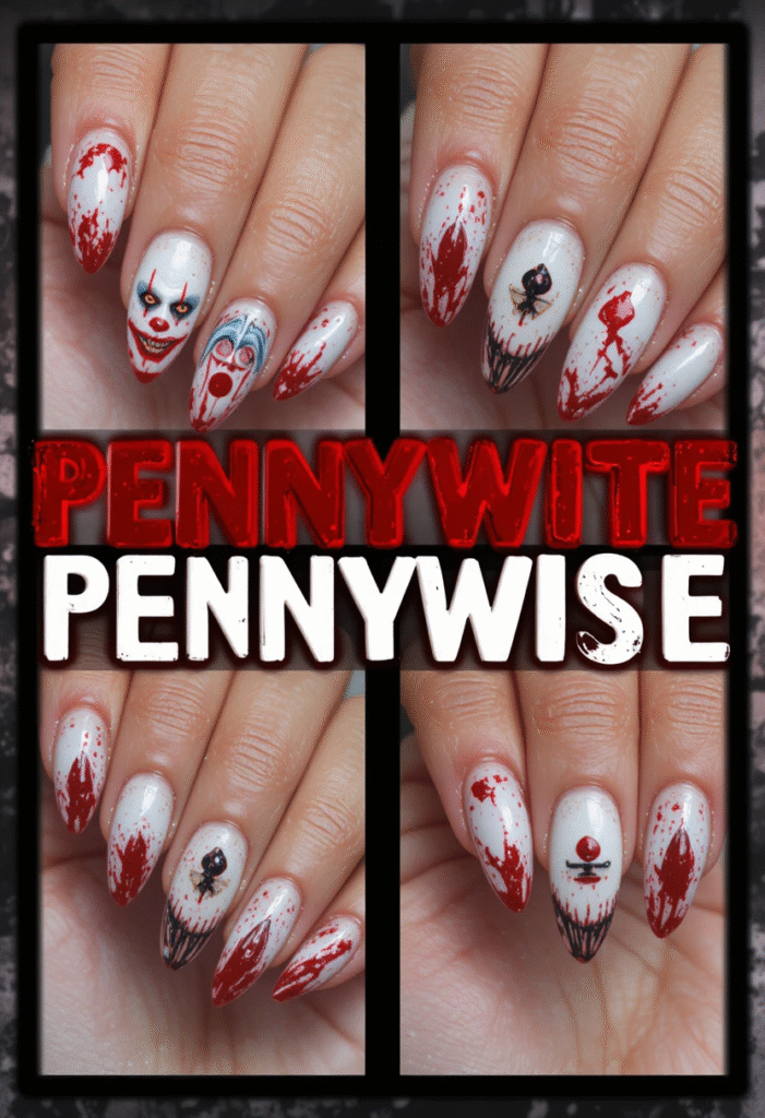 Halloween movie nails acrylic